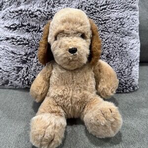 Vintage 1984 Puppy Dog Plush 9" Sitting Brown Tan Ears K-2 Gund Stuffed Animal